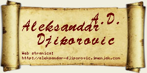 Aleksandar Điporović vizit kartica